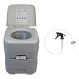 BB Sport Campingtoilette 20l Starter-Set Optional: Sanitärflüssigkeiten und Reinigungsspritze tragbare Chemietoilette, Campingtoiletten Varianten:WC + Reinigungsspritze