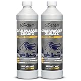 bio-chem Grauwassertank-Zusatz - 2X 1000 ml Konzentrat - Tank-Reiniger für Schmutzwasser-, Grauwasser- und Abwasser-Tank von Wohnmobil, Wohnwagen - Made in DE