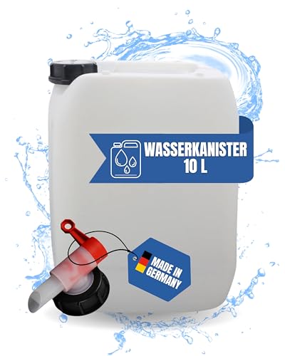 S-Pro Wasserkanister Trinkwasser mit Hahn, Lebensmittelecht 10l