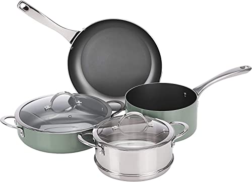 Amazon Basics 6-teiliges Kochgeschirr-Set - Antihaftbeschichtung