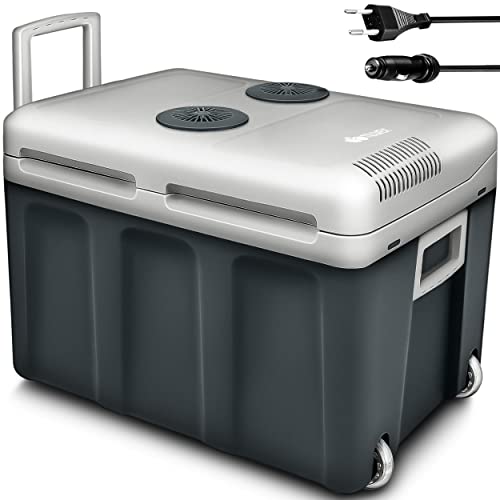tillvex Kühlbox elektrisch 40L mit Rollen | Mini-Kühlschrank 230 V