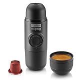 WACACO Minipresso NS, Tragbare Espressomaschine, Kompatibel mit *Nespresso®*Kapseln (Original kapseln von NS und kompatible Produkte), Reisekaffeemaschine, Manuell Betätigt, perfekt für Wandern
