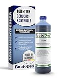 BactoDes Toilet Geruchsentferner Konzentrat 1L I Biologischer Geruchsneutralisierer & Sanitärreiniger für Campingtoiletten I Effektiver Fäkalien- & Uringeruch-Zersetzer I Ideal für mobile Toiletten
