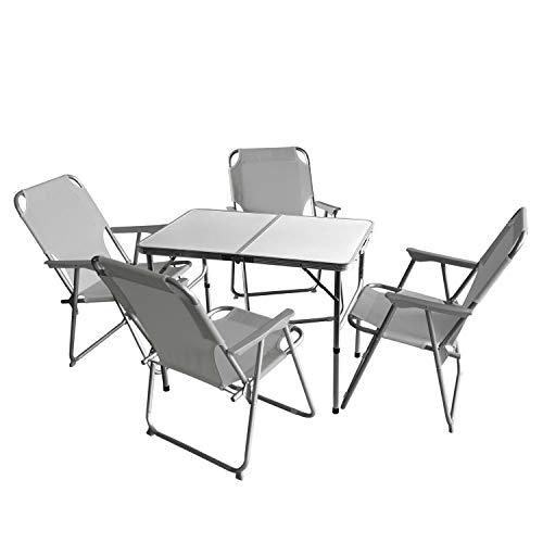 Wohaga 5tlg. Campingmöbel Set Campingtisch 'Bergen'