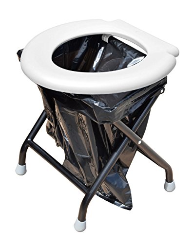 24ocean Mobile Klapptoilette Metallgestell schwarz WC Klo