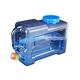 AnMeelin Wasserkanister mit Hahn Trinkwasserkanister 12L Wasserspender Tragen Wasserbehälter Wasserkanister Camping für Reisen im Freien und Camping