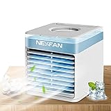 goldmiky 5 In 1 Mobile Klimageräte,Mini Air Cooler,Luftbefeuchter, Luftreiniger und Aromazerstäuber, USB Air Cooler mit 3 Kühlstufen, 7 Farben LED, Tragbarer Luftkühler für Heim, Büro