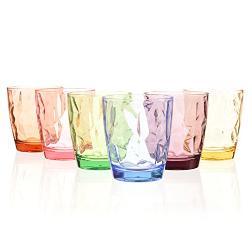 390ml 6-er Set Glaser Wassergläser Plastikbecher Trinkgläser