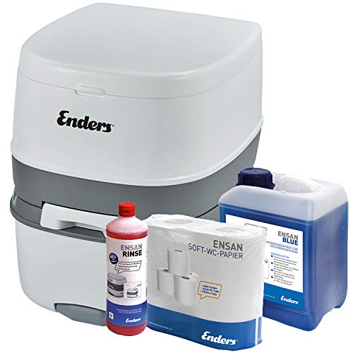 Enders Campingtoilette Supreme Blue Set - komfortable Höhe
