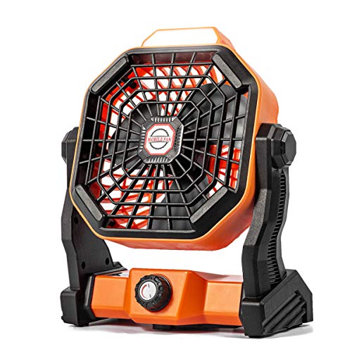 Lureshine Camping Ventilator Leise Tragbar LED Licht Tischventilator
