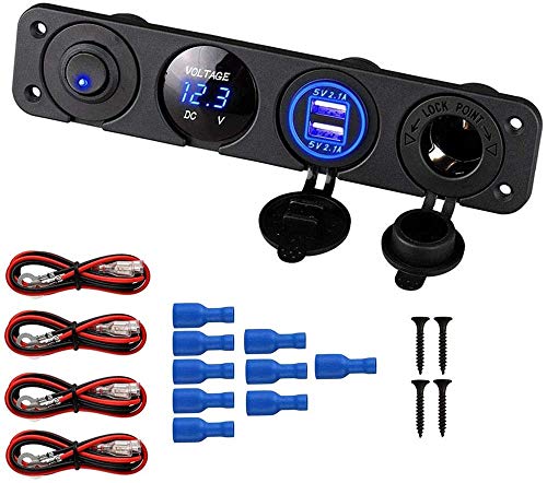 Thlevel Auto Ladegerät Schalttafel, 12V Dual USB Ladebuchse