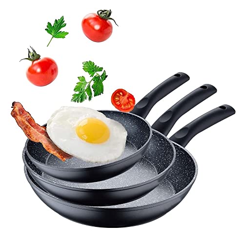 Pfannen Set schwarz - 3 Pfannen 28 cm + 24 cm
